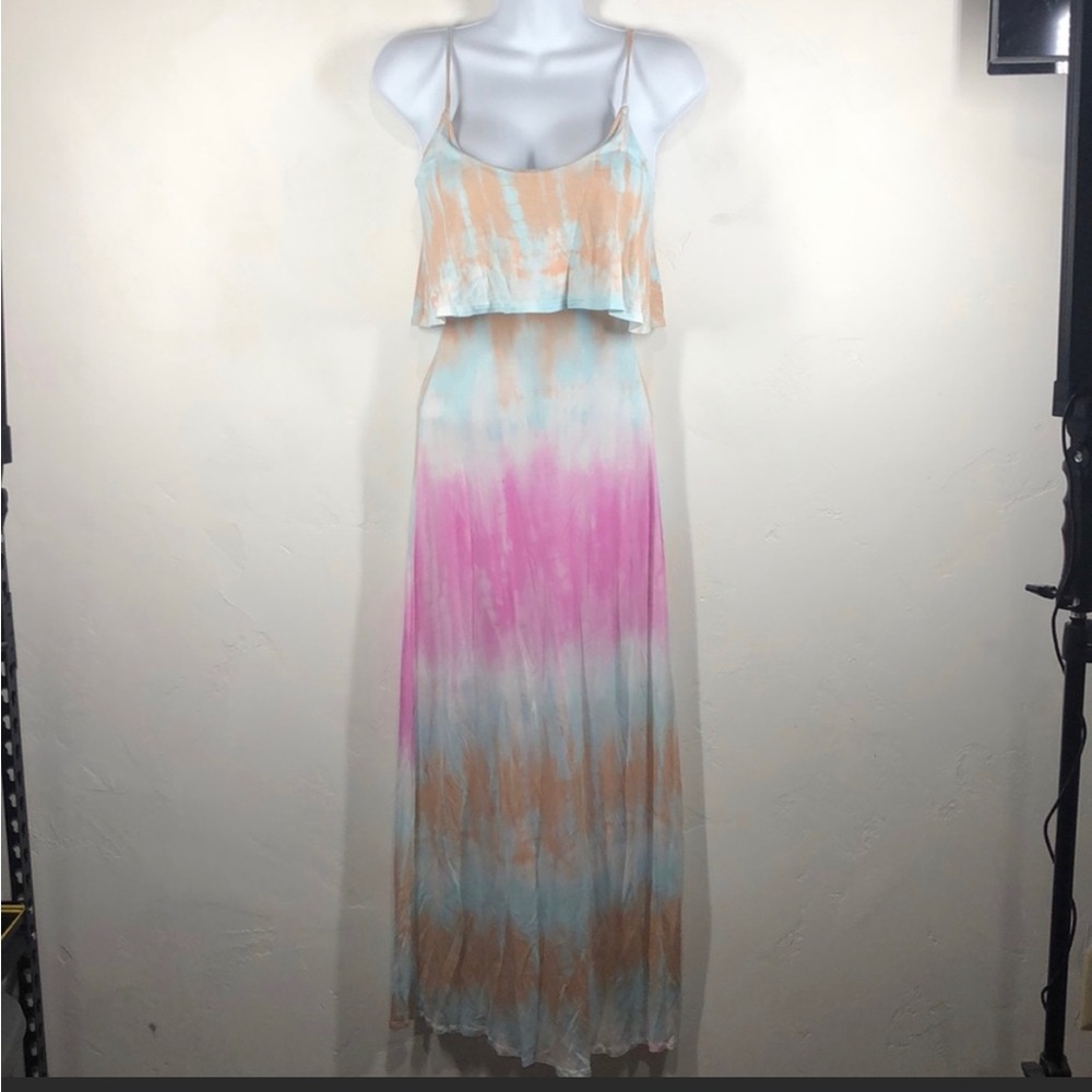 Mono B Sherbert Tie dye maxi dress